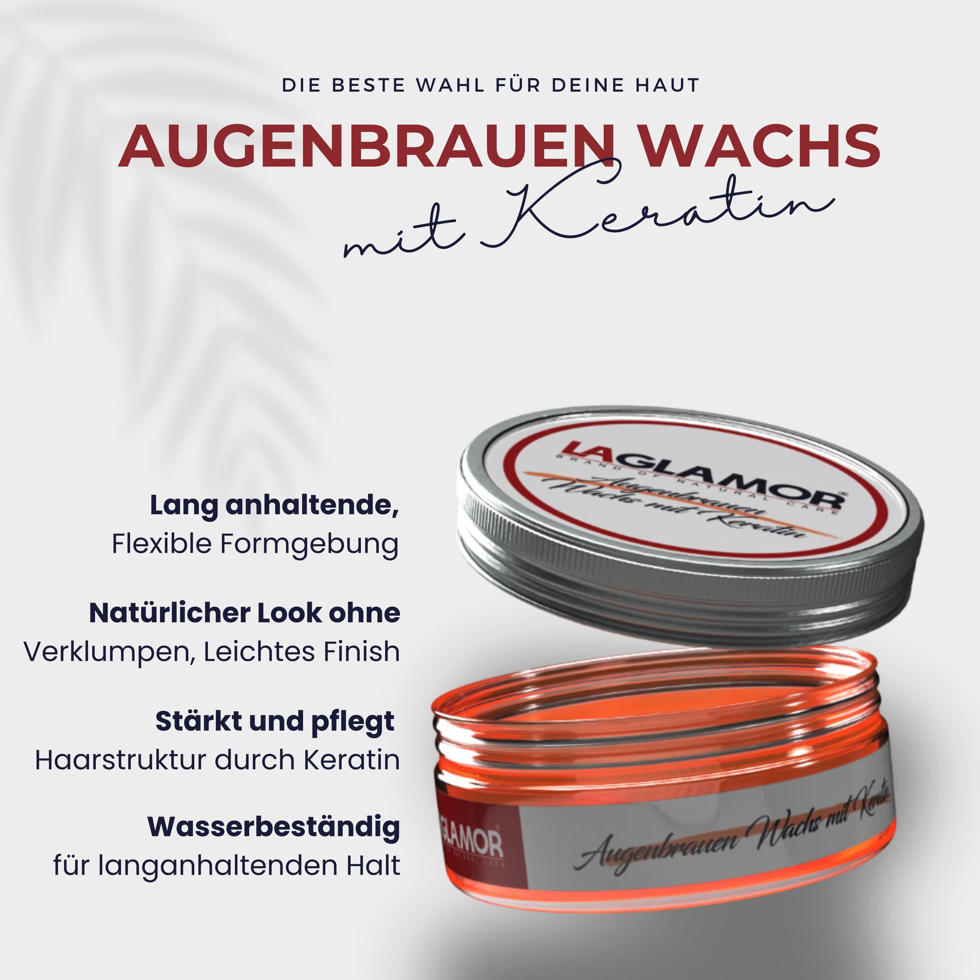 LAGLAMOR® BrowLift Gel – Augenbrauen Wachs mit Keratin | 50 ml Glas