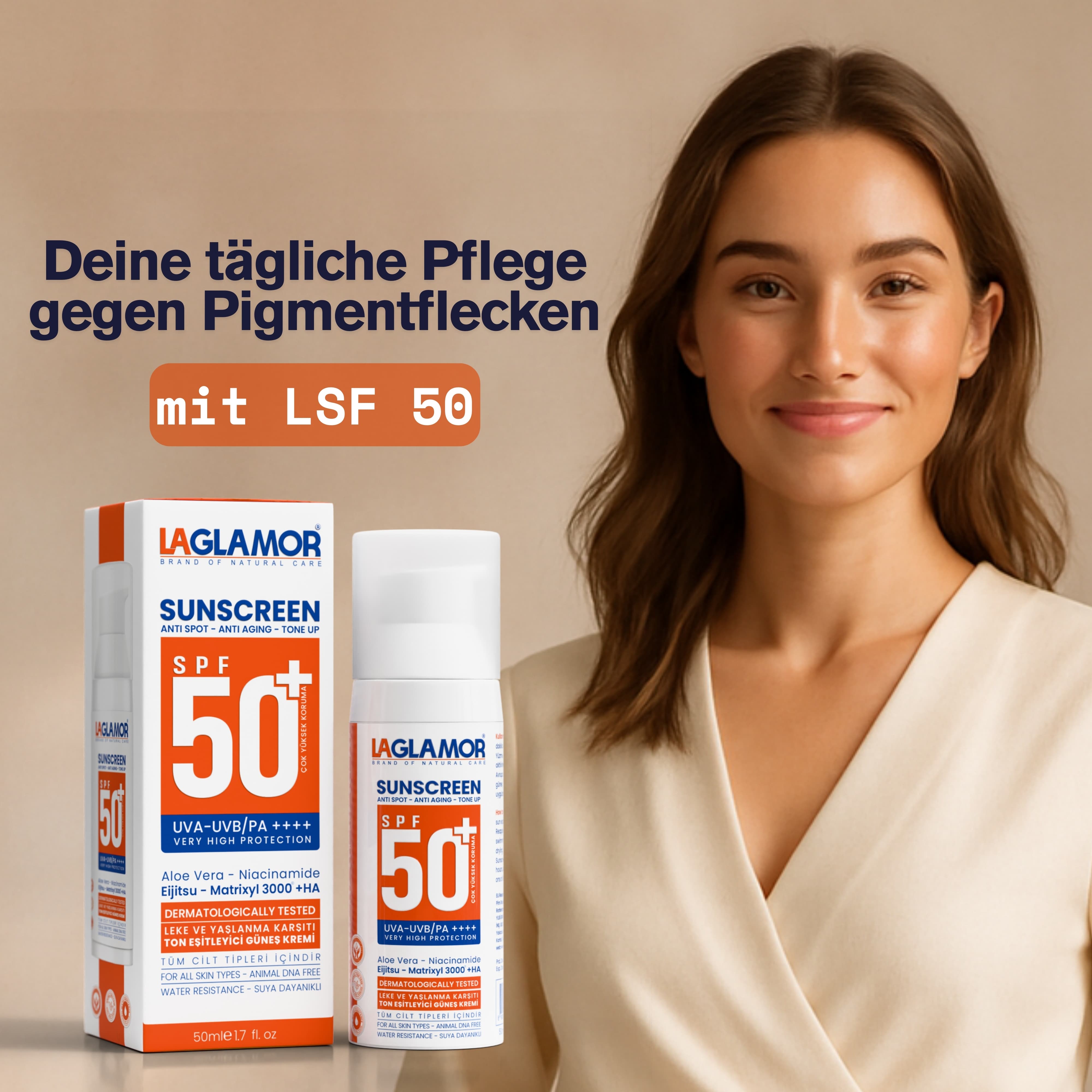 LAGLAMOR® Sonnencreme - Anti-Spot & Anti-Aging -  50ml